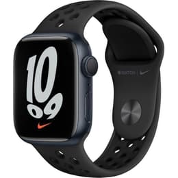 Apple Watch (Series 7) 2021 GPS 45mm - Αλουμίνιο Midnight - Nike Sport band Μαύρο