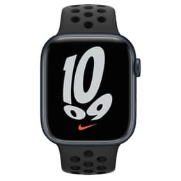 Apple Watch Series 7 (2021) GPS 45 mm - Αλουμίνιο Midnight - Nike Sport band Μαύρο