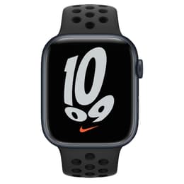 Apple Watch (Series 7) 2021 GPS 45mm - Αλουμίνιο Midnight - Nike Sport band Μαύρο