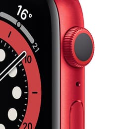 Apple Watch (Series 6) 2020 GPS + Cellular 44mm - Αλουμίνιο Κόκκινο - Sport band Μαύρο
