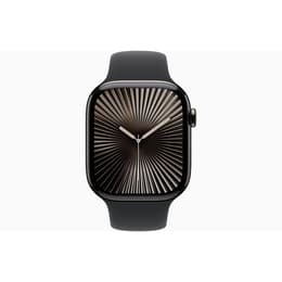 Apple Watch Series 10 (2024) GPS + Cellular 42 mm - Τιτάνιο Slate - Sport band Μαύρο