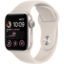 Apple Watch (Series SE) 2022 GPS + Cellular 40mm - Αλουμίνιο Starlight - Sport band Αστροφεγγιά