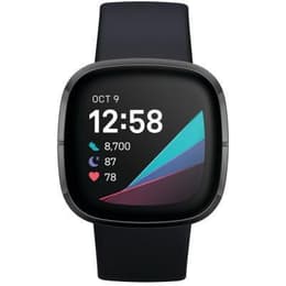 Fitbit Ρολόγια Sense Παρακολούθηση καρδιακού ρυθμού GPS - Μαύρο