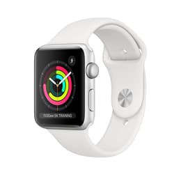 Apple Watch (Series 3) 2017 GPS 42mm - Αλουμίνιο Ασημί - Sport band Άσπρο