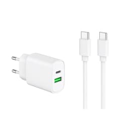 Καλώδιο και wallplug (USB-C + USB-C) 20W - WTK