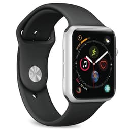 Apple Watch Series 4 (2018) GPS + Cellular 44 mm - Αλουμίνιο Ασημί - Sport band Μαύρο