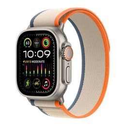 Apple Watch Ultra 2 (2023) GPS + Cellular 49 mm - Τιτάνιο Φυσικό τιτάνιο - Βρόχος μονοπατιών Πορτοκαλί