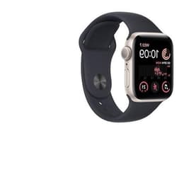 Apple Watch Series SE 2 (2022) GPS 44 mm - Αλουμίνιο Starlight - Sport band Μαύρο