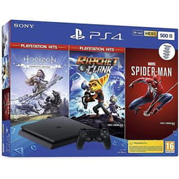 PlayStation 4 Slim 500GB - Μαύρο + Marvel’s Spider-Man + Horizon Zero Dawn + Ratchet & Clank