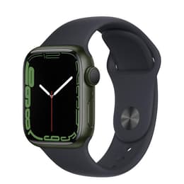 Apple Watch (Series 7) 2021 GPS 41mm - Αλουμίνιο Πράσινο - Sport band Μαύρο