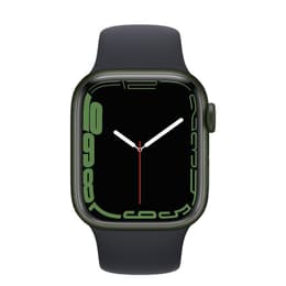 Apple Watch (Series 7) 2021 GPS 41mm - Αλουμίνιο Πράσινο - Sport band Μαύρο
