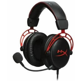 Hyper X Alpha Pro Μειωτής θορύβου gaming καλωδιωμένο Ακουστικά Μικρόφωνο - Μαύρο/Κόκκινο
