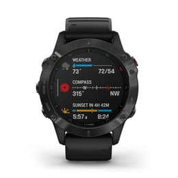 Garmin Ρολόγια Fenix 6 Sapphire Παρακολούθηση καρδιακού ρυθμού GPS - Μαύρο