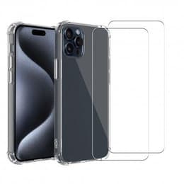 Προστατευτικό iPhone 15 Pro Max 2 οθόνης - TPU - Διαφανές