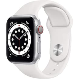 Apple Watch (Series 6) 2020 GPS + Cellular 40mm - Αλουμίνιο Ασημί - Sport band Άσπρο