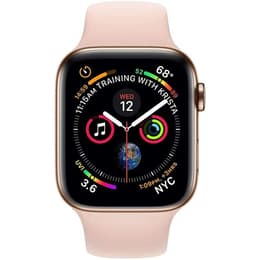 Apple Watch (Series 5) 2019 GPS 44mm - Ανοξείδωτο ατσάλι Ροζ χρυσό - Αθλητισμός Ροζ