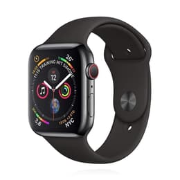 Apple Watch (Series 4) 2018 GPS + Cellular 44mm - Ανοξείδωτο ατσάλι Space Gray - Αθλητισμός Μαύρο