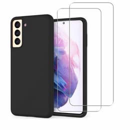 Προστατευτικό Galaxy S21 5G 2 οθόνης - Σιλικόνη - Μαύρο