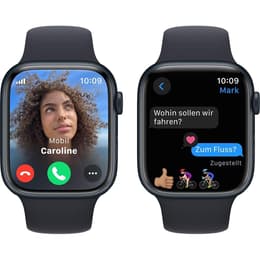 Apple Watch (Series 8) 2023 GPS + Cellular 45mm - Αλουμίνιο Midnight - Sport band Μαύρο