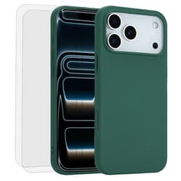Προστατευτικό iPhone 17 Pro Max 2 οθόνης - Σιλικόνη - Πράσινο