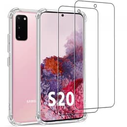 Προστατευτικό Galaxy S20 και προστατευτική οθόνη - Σιλικόνη - Διαφανές