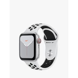 Apple Watch (Series 5) 2019 GPS 40mm - Αλουμίνιο Ασημί - Nike Sport band Πλατίνα/Μαύρο
