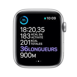 Apple Watch Series 7 (2021) GPS + Cellular 41 mm - Ανοξείδωτο ατσάλι Ασημί - Sport band Μαύρο