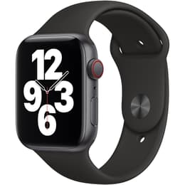 Apple Watch (Series 4) 2018 GPS + Cellular 44mm - Ανοξείδωτο ατσάλι Γκρι - Sport band Μαύρο