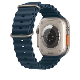 Apple Watch (Ultra) 2023 GPS 49mm - Τιτάνιο Γκρι - Μπάντα ωκεανού Μπλε