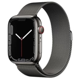 Apple Watch (Series 7) 2021 GPS + Cellular 45mm - Ανοξείδωτο ατσάλι Graphite - Milanese loop Γκρι