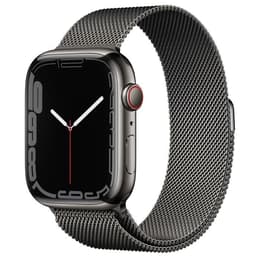 Apple Watch Series 7 (2021) GPS + Cellular 45 mm - Ανοξείδωτο ατσάλι Graphite - Milanese loop Μαύρο