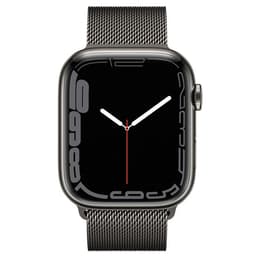 Apple Watch (Series 7) 2021 GPS + Cellular 45mm - Ανοξείδωτο ατσάλι Graphite - Milanese loop Γκρι