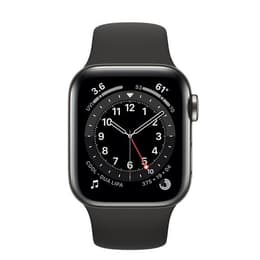 Apple Watch (Series 6) 2020 GPS + Cellular 40mm - Ανοξείδωτο ατσάλι Graphite - Sport band Μαύρο