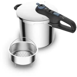 TEFAL Cocotte-minute 8 L, Induction, Inox, 2 programmes, Cuisine vapeur, Fabriqué en France, Secure Trendy P2584400 Πολυ-μάγειρας