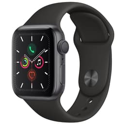 Apple Watch (Series 5) 2019 GPS + Cellular 44mm - Τιτάνιο Μαύρο - Sport band Μαύρο