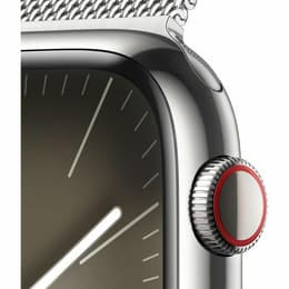 Apple Watch Series 9 (2023) GPS + Cellular 41 mm - Ανοξείδωτο ατσάλι Ασημί - Milanese loop Γκρι