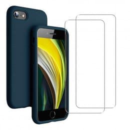 Προστατευτικό iPhone SE(2020/2022)/iPhone 8/7 2 οθόνης - Σιλικόνη - Μπλε