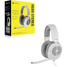 Corsair HS55 Μειωτής θορύβου gaming με καλώδιο Ακουστικά Μικρόφωνο - Άσπρο