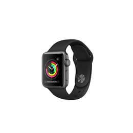 Apple Watch (Series 3) 2017 GPS 42mm - Αλουμίνιο Μαύρο - Αθλητικό λουράκι Μαύρο