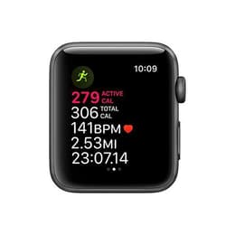 Apple Watch (Series 3) 2017 GPS 42mm - Αλουμίνιο Μαύρο - Αθλητικό λουράκι Μαύρο