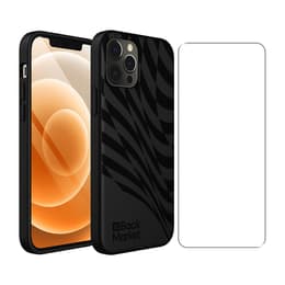 Back Market Προστατευτικό iPhone 12 / iPhone 12 Pro και προστατευτική οθόνη - 100% βιοδιασπώμενο - Μαύρο - Κυματιστό Μοτίβο