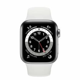 Apple Watch Series 6 (2020) GPS + Cellular 40 mm - Ανοξείδωτο ατσάλι Ασημί - Sport band Άσπρο
