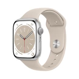 Apple Watch Series 9 (2023) GPS 45 mm - Αλουμίνιο Ασημί - Sport band Starlight