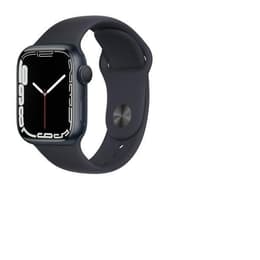 Apple Watch (Series 7) 2021 GPS 45mm - Αλουμίνιο Μπλε - Sport band Μαύρο