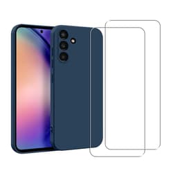 Προστατευτικό Galaxy A54 2 οθόνης - Σιλικόνη - Μπλε
