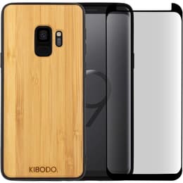 Προστατευτικό Galaxy S9 και προστατευτική οθόνη - Ξύλο - Καφέ