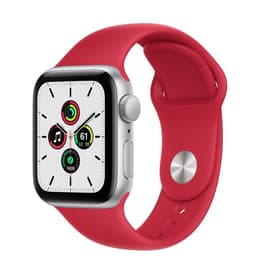 Apple Watch (Series 5) 2019 GPS 40mm - Αλουμίνιο Ασημί - Sport loop Κόκκινο