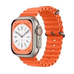Apple Watch (Ultra) 2022 GPS + Cellular 49mm - Τιτάνιο Γκρι - Μπάντα ωκεανού Πορτοκαλί