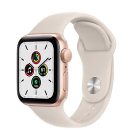 Apple Watch (Series 5) 2019 GPS 44mm - Αλουμίνιο Χρυσό - Sport band Άσπρο