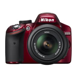 Reflex D3200 - Κόκκινο + Nikon Nikkor AF-S DX 18-55mm f/3.5-5.6G VR f/3.5-5.6
